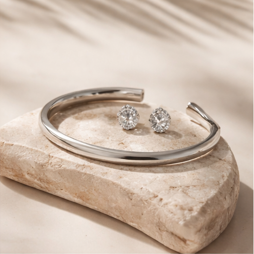 Aros Diamante y Pulsera